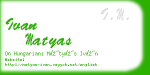 ivan matyas business card